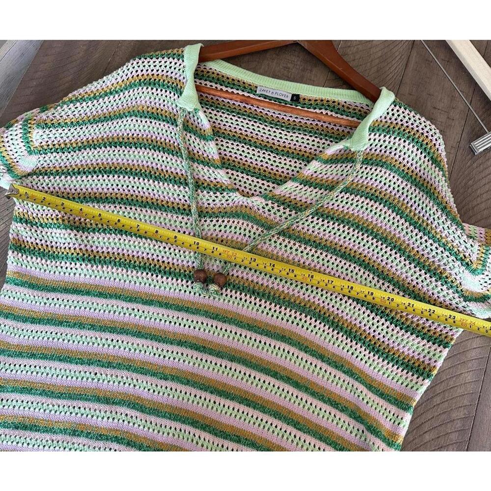 Zaket & Plover Loose Knit Long Sleeve Pullover Multicolor Striped Women’s Small - Picture 9 of 12